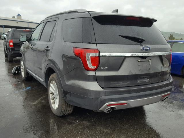 1FM5K7D84HGA43652 - 2017 FORD EXPLORER X CHARCOAL photo 3