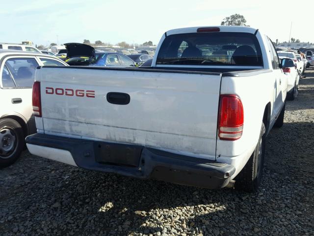 1B7FL22P7WS538974 - 1998 DODGE DAKOTA WHITE photo 4