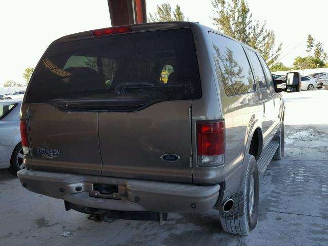 1FMSU43P35EA23131 - 2005 FORD EXCURSION BROWN photo 4