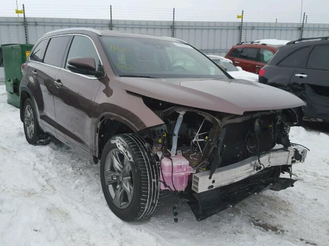 5TDDZRFH4HS398198 - 2017 TOYOTA HIGHLANDER BROWN photo 1