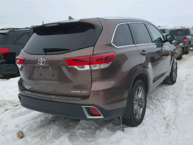 5TDDZRFH4HS398198 - 2017 TOYOTA HIGHLANDER BROWN photo 4