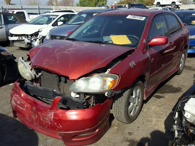 1NXBR32E56Z705320 - 2006 TOYOTA COROLLA CE RED photo 2