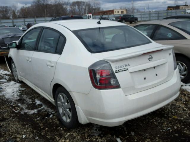 3N1AB6APXBL660939 - 2011 NISSAN SENTRA 2.0 WHITE photo 3