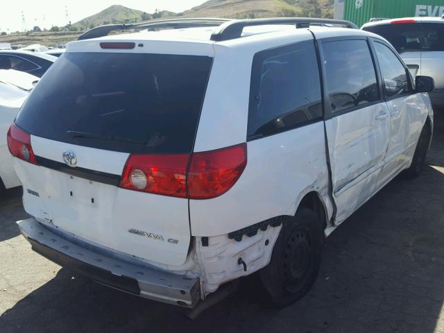 5TDZK23C98S178257 - 2008 TOYOTA SIENNA CE WHITE photo 4