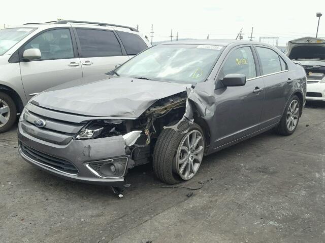 3FAHP0HA5AR409680 - 2010 FORD FUSION SE GRAY photo 2