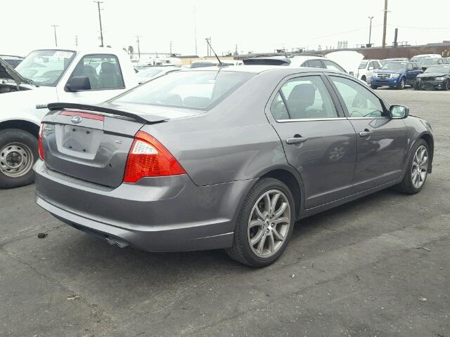 3FAHP0HA5AR409680 - 2010 FORD FUSION SE GRAY photo 4