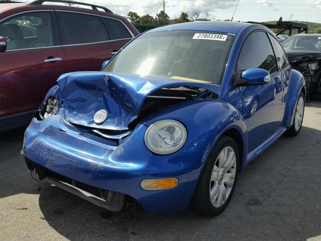 3VWCD21C53M443555 - 2003 VOLKSWAGEN NEW BEETLE BLUE photo 2