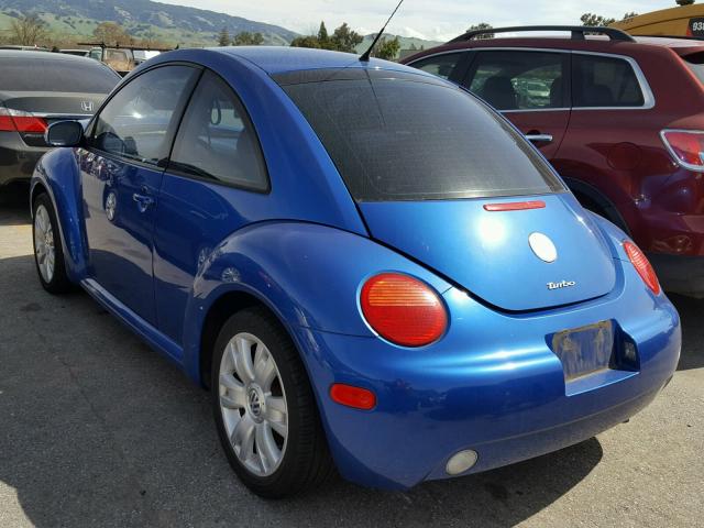 3VWCD21C53M443555 - 2003 VOLKSWAGEN NEW BEETLE BLUE photo 3