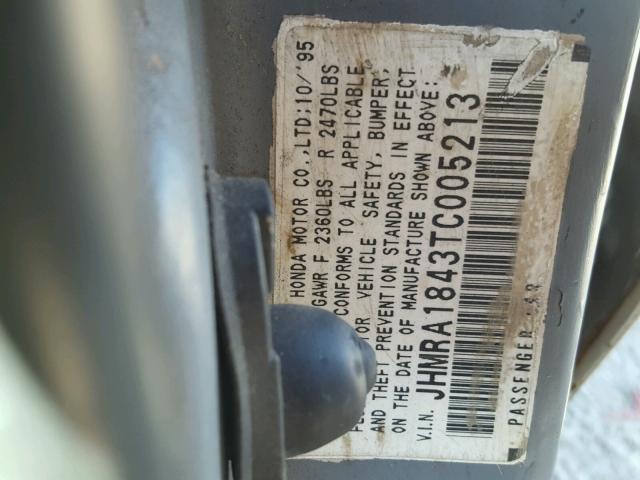 JHMRA1843TC005213 - 1996 HONDA ODYSSEY BA SILVER photo 10