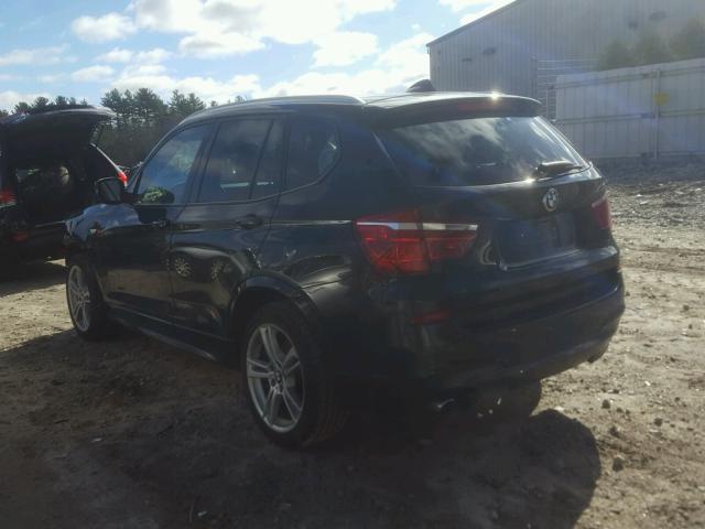 5UXWX7C55EL983798 - 2014 BMW X3 XDRIVE3 BLACK photo 3