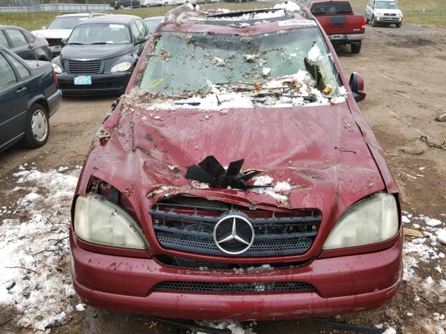 4JGAB72E7YA189814 - 2000 MERCEDES-BENZ ML 430 BURGUNDY photo 9