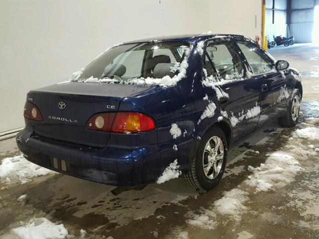 2T1BR12E22C549592 - 2002 TOYOTA COROLLA CE BLUE photo 4