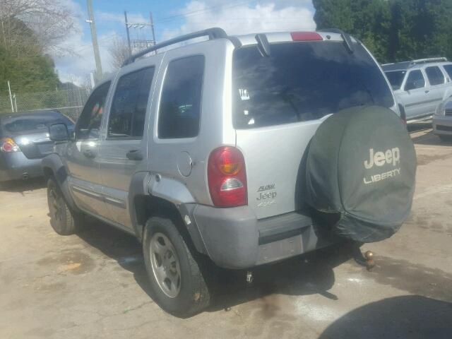 1J4GL48K23W510977 - 2003 JEEP LIBERTY SP SILVER photo 3