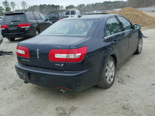 3LNHM26T88R657107 - 2008 LINCOLN MKZ BLUE photo 4