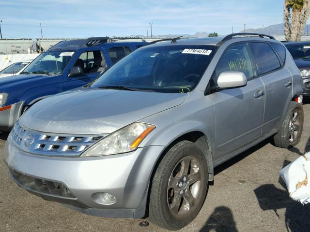 JN8AZ08W94W310111 - 2004 NISSAN MURANO SL SILVER photo 2