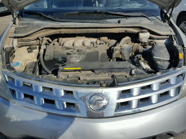 JN8AZ08W94W310111 - 2004 NISSAN MURANO SL SILVER photo 7