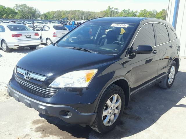 JHLRE38748C020843 - 2008 HONDA CR-V EXL BLACK photo 2