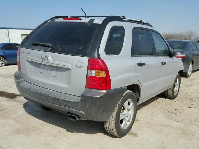 KNDJF724987475936 - 2008 KIA SPORTAGE L SILVER photo 4