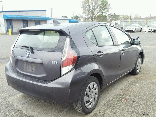 JTDKDTB39F1114619 - 2015 TOYOTA PRIUS C GRAY photo 4