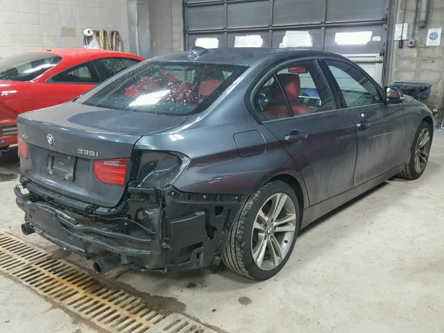 WBA3B9C59EP458568 - 2014 BMW 335 XI GRAY photo 4