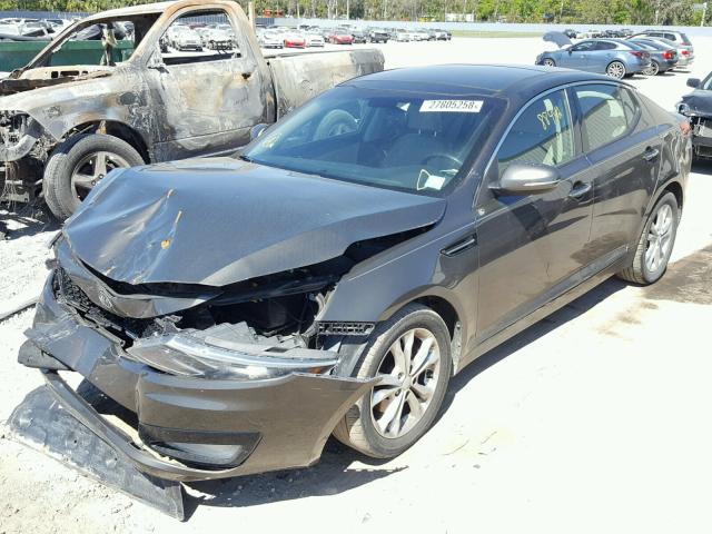 5XXGN4A77CG070813 - 2012 KIA OPTIMA EX GRAY photo 2