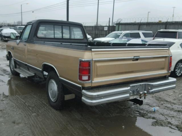 1B7KE2684LS654852 - 1990 DODGE D-SERIES D TWO TONE photo 3