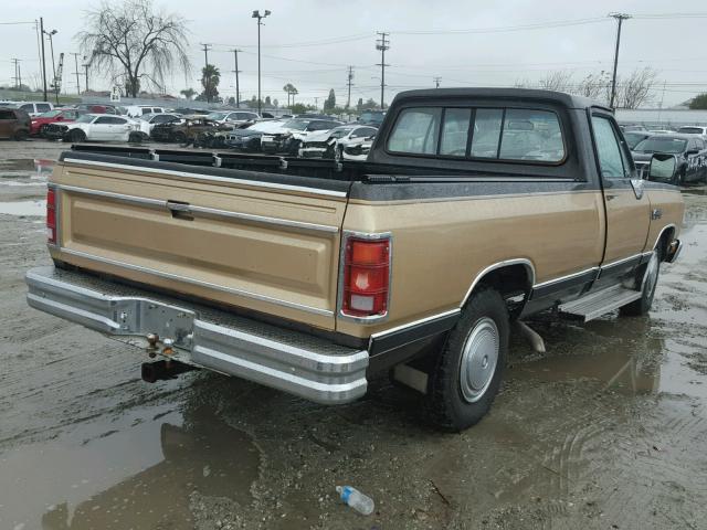 1B7KE2684LS654852 - 1990 DODGE D-SERIES D TWO TONE photo 4