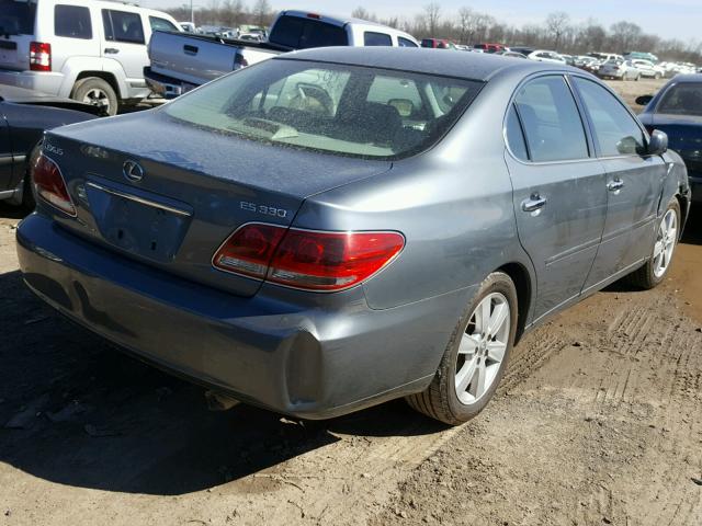 JTHBA30G665164402 - 2006 LEXUS ES 330 GRAY photo 4