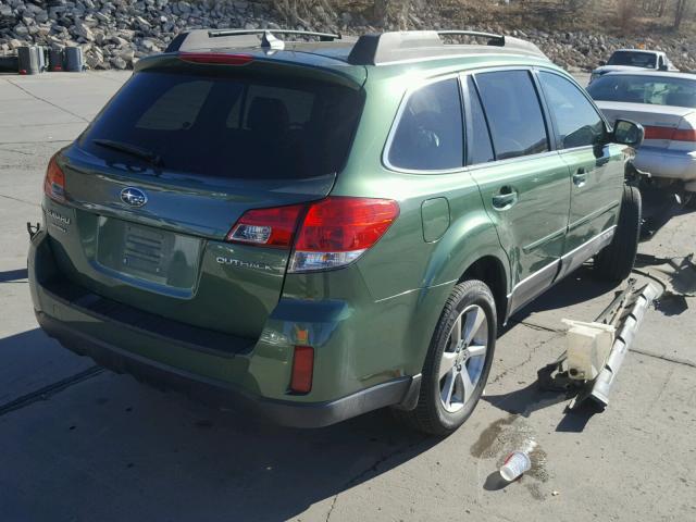 4S4BRCKC6D3215762 - 2013 SUBARU OUTBACK 2. GREEN photo 4