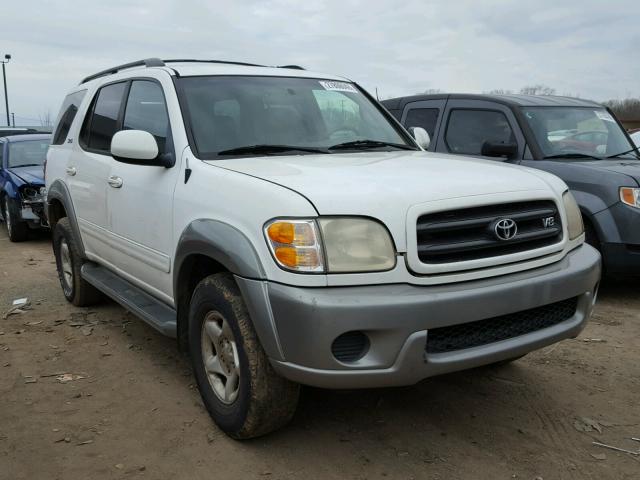 5TDBT44A21S001837 - 2001 TOYOTA SEQUOIA SR WHITE photo 1