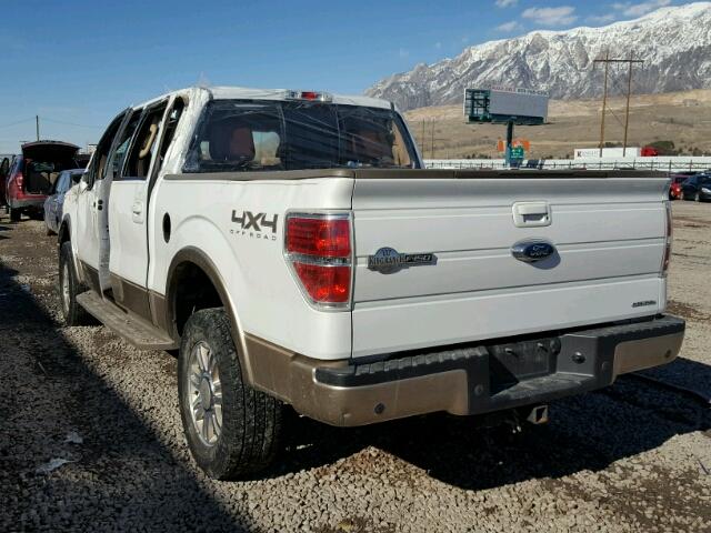 1FTFW1EF1BKD76192 - 2011 FORD F150 SUPER WHITE photo 3