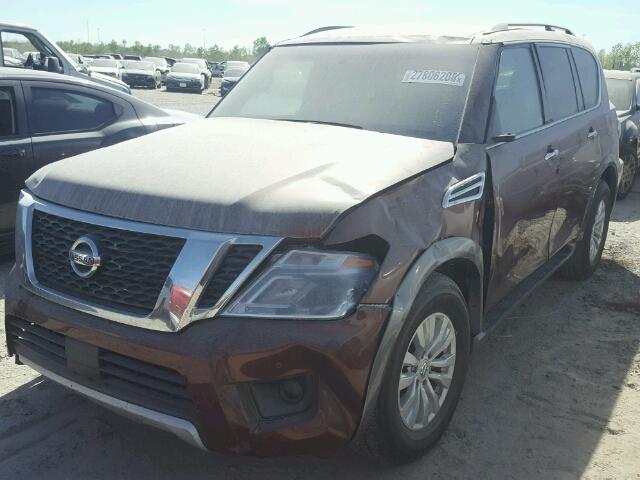 JN8AY2ND8H9000635 - 2017 NISSAN ARMADA SV MAROON photo 2