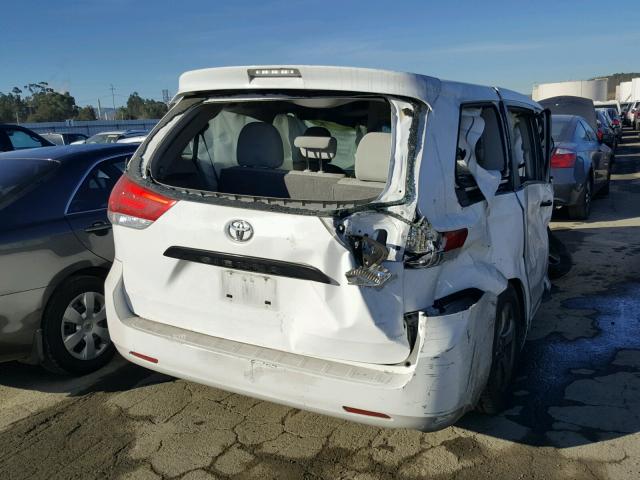 5TDZK3DC8BS085709 - 2011 TOYOTA SIENNA BAS WHITE photo 4