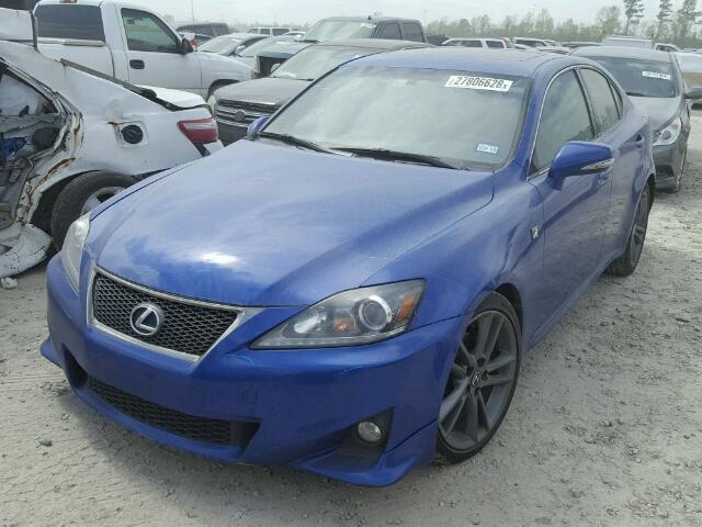 JTHBF5C22B5151427 - 2011 LEXUS IS 250 BLUE photo 2