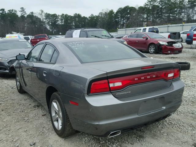 2B3CL3CG2BH552503 - 2011 DODGE CHARGER GRAY photo 3