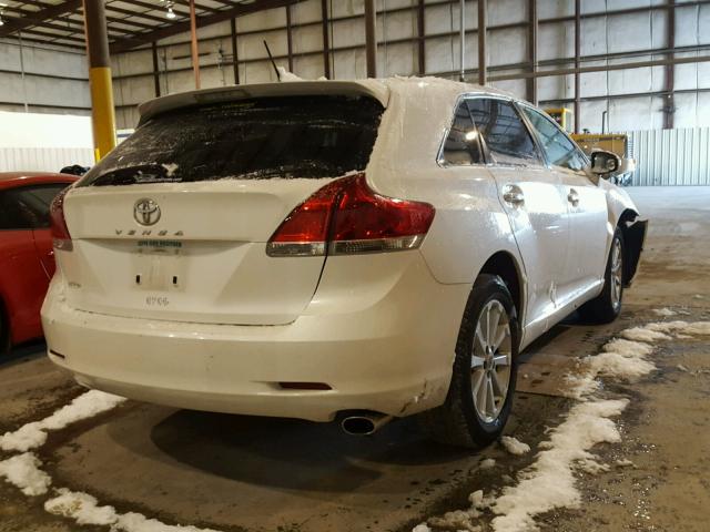 4T3ZA3BB2BU052538 - 2011 TOYOTA VENZA BASE WHITE photo 4