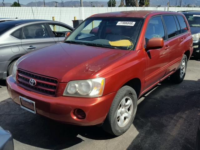 JTEGF21A720028912 - 2002 TOYOTA HIGHLANDER BURGUNDY photo 2