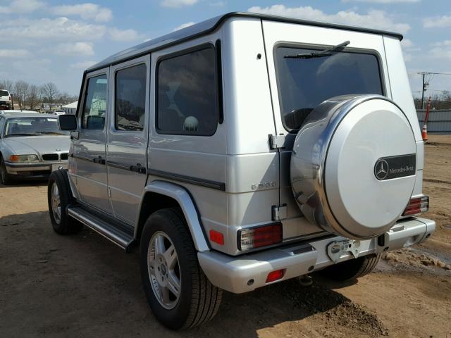 WDCYR49E34X155647 - 2004 MERCEDES-BENZ G 500 SILVER photo 3