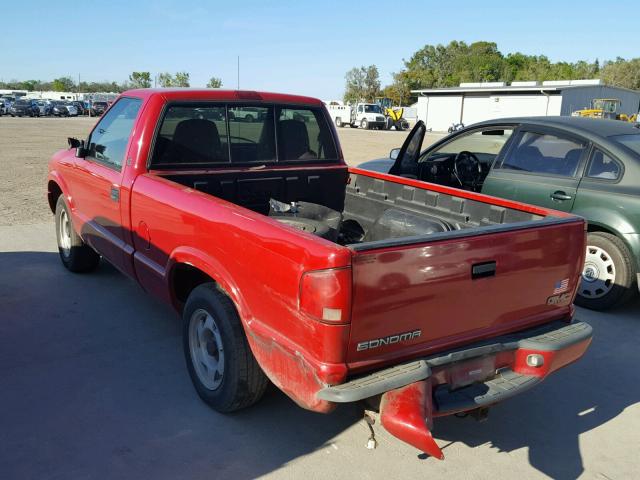 1GTCS1448WK522320 - 1998 GMC SONOMA RED photo 3