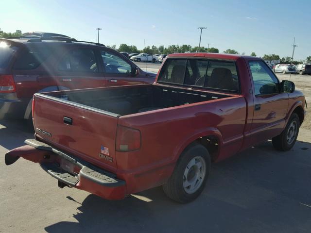 1GTCS1448WK522320 - 1998 GMC SONOMA RED photo 4