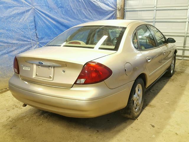 1FAFP53211A234083 - 2001 FORD TAURUS SE GOLD photo 4