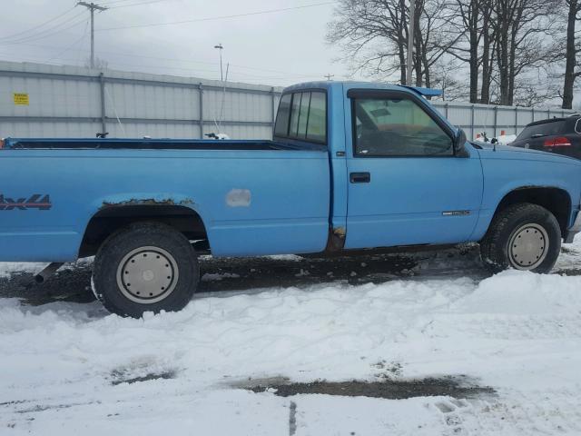 1GTEK14Z6PE513992 - 1993 GMC SIERRA K15 BLUE photo 9