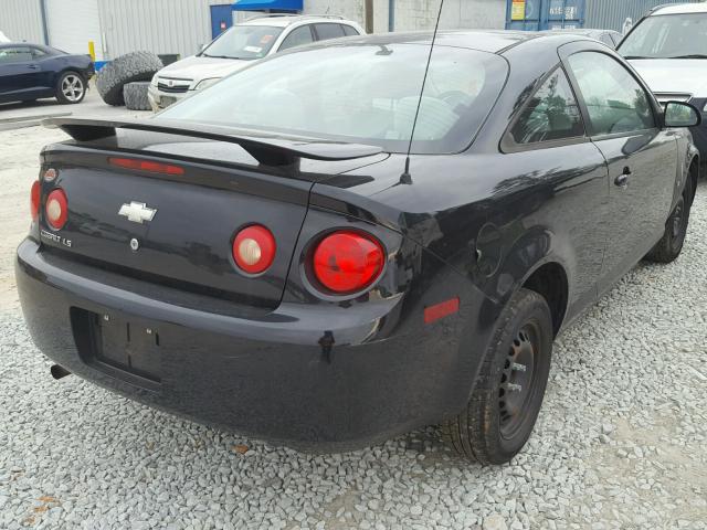 1G1AK15F377110312 - 2007 CHEVROLET COBALT LS BLACK photo 4