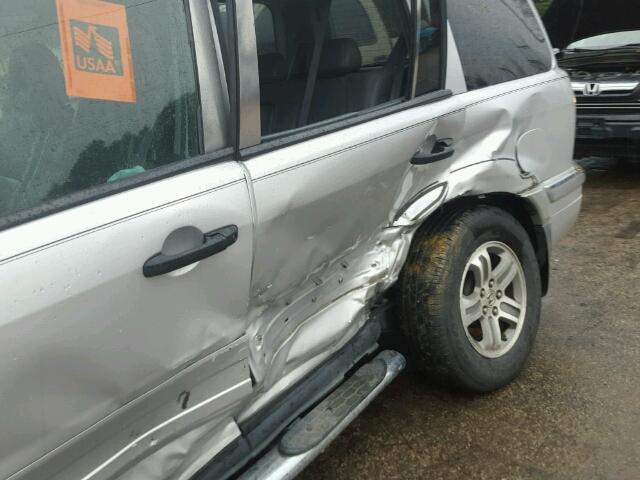 2HKYF18785H557807 - 2005 HONDA PILOT EXL SILVER photo 9