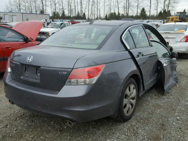 1HGCP36898A044951 - 2008 HONDA ACCORD EXL CHARCOAL photo 4