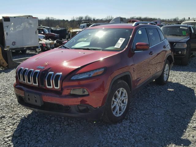 1C4PJMCS7FW571670 - 2015 JEEP CHEROKEE L RED photo 2