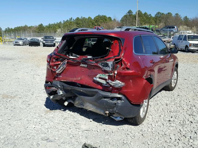 1C4PJMCS7FW571670 - 2015 JEEP CHEROKEE L RED photo 4