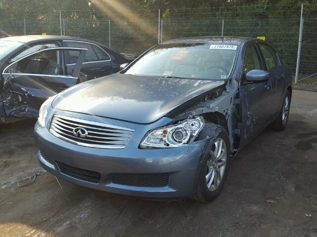 JNKCV61FX9M357713 - 2009 INFINITI G37 BLUE photo 2