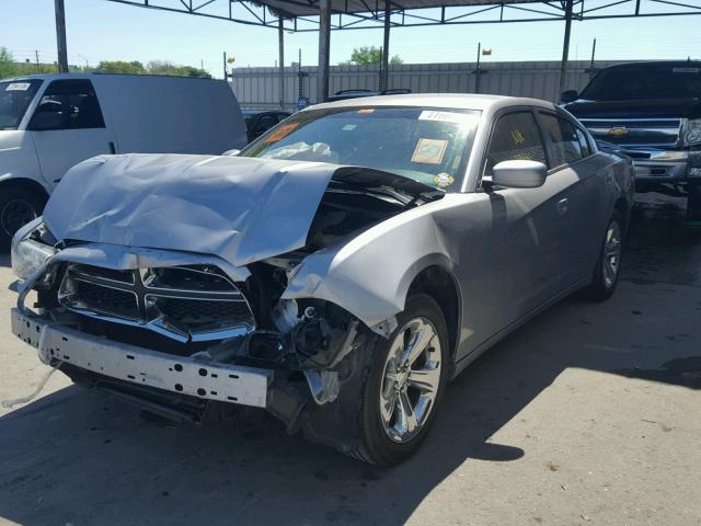 2C3CDXBG6EH235059 - 2014 DODGE CHARGER SE SILVER photo 2