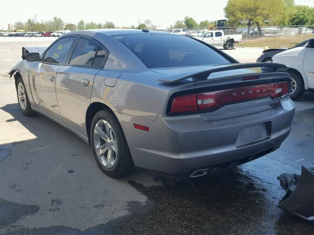 2C3CDXBG6EH235059 - 2014 DODGE CHARGER SE SILVER photo 3